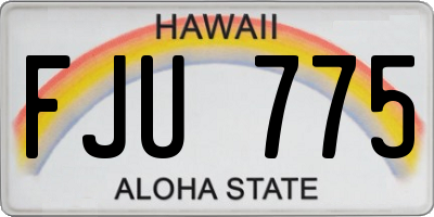 HI license plate FJU775