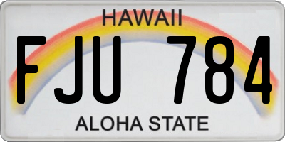 HI license plate FJU784