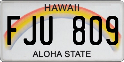 HI license plate FJU809