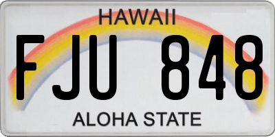 HI license plate FJU848