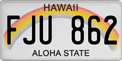 HI license plate FJU862