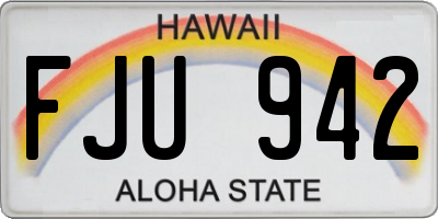 HI license plate FJU942