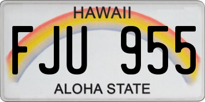 HI license plate FJU955