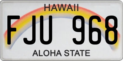 HI license plate FJU968