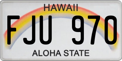 HI license plate FJU970