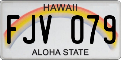 HI license plate FJV079