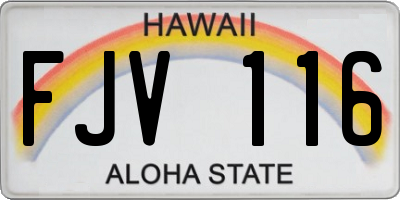 HI license plate FJV116
