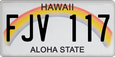 HI license plate FJV117