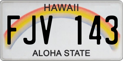 HI license plate FJV143