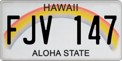 HI license plate FJV147