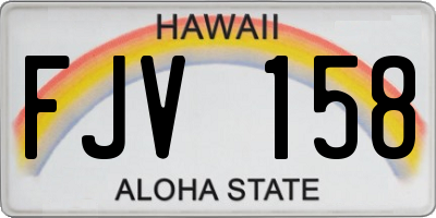 HI license plate FJV158