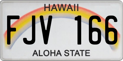 HI license plate FJV166