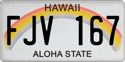 HI license plate FJV167