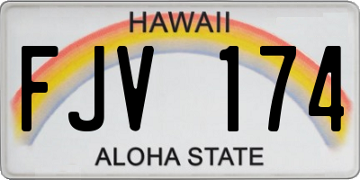 HI license plate FJV174