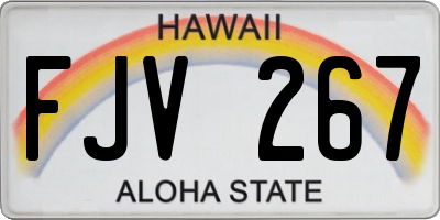 HI license plate FJV267