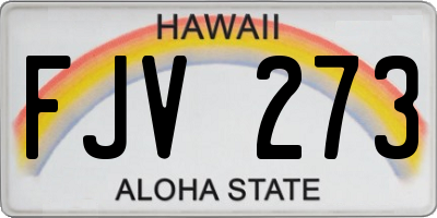 HI license plate FJV273