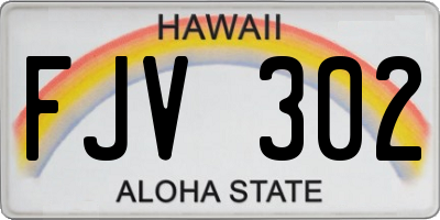 HI license plate FJV302