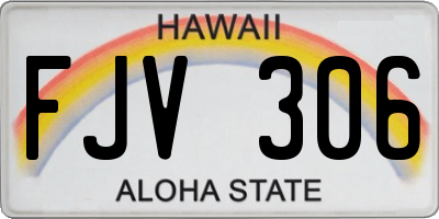 HI license plate FJV306