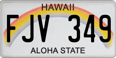 HI license plate FJV349