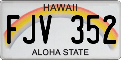 HI license plate FJV352