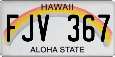 HI license plate FJV367