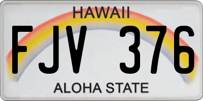 HI license plate FJV376