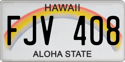 HI license plate FJV408