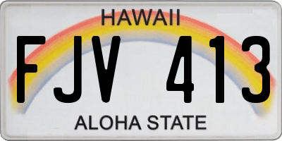 HI license plate FJV413