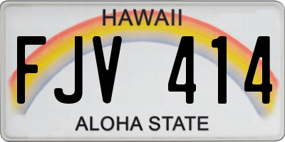 HI license plate FJV414