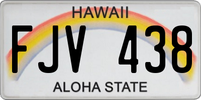 HI license plate FJV438