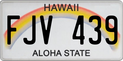 HI license plate FJV439