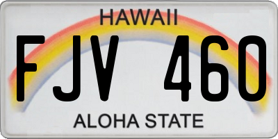HI license plate FJV460