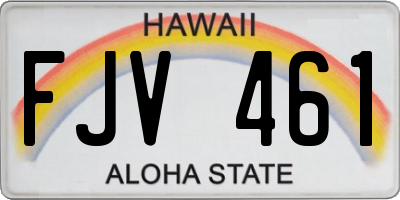 HI license plate FJV461