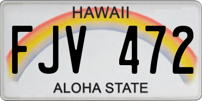 HI license plate FJV472