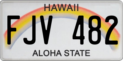 HI license plate FJV482