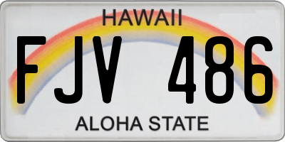HI license plate FJV486