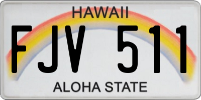 HI license plate FJV511