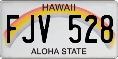 HI license plate FJV528