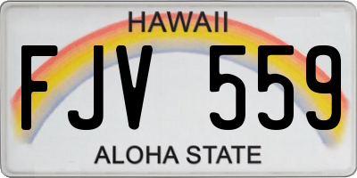 HI license plate FJV559