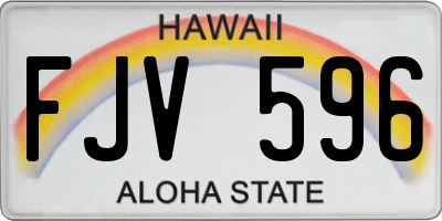 HI license plate FJV596