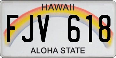 HI license plate FJV618