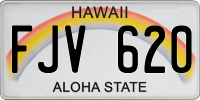 HI license plate FJV620