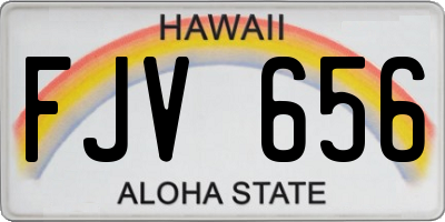 HI license plate FJV656
