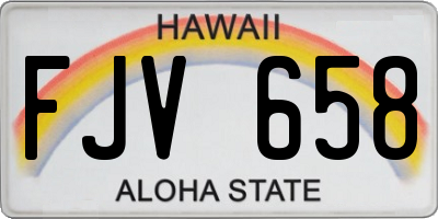 HI license plate FJV658