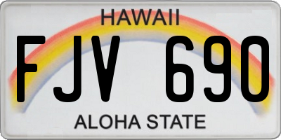 HI license plate FJV690