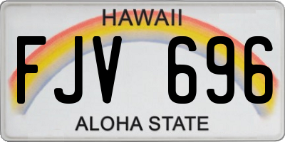 HI license plate FJV696