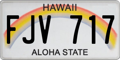 HI license plate FJV717