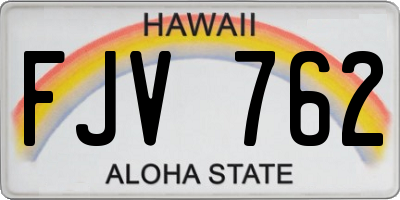 HI license plate FJV762