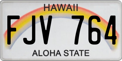 HI license plate FJV764