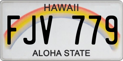 HI license plate FJV779